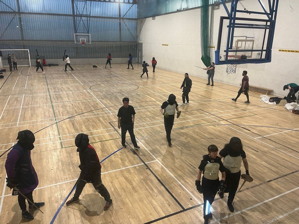 Joint HEMA training in the Dublin HEMA sports hall