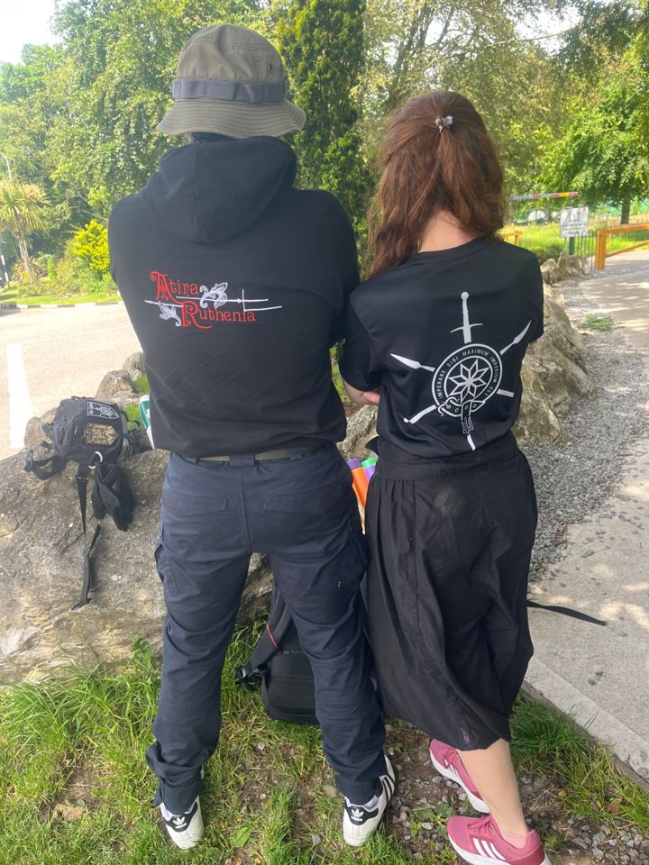 Atira Ruthenia and Dublin HEMA emblems on members' clothing